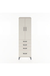 Hyperion Dolap Tek Raflı 4 Çekmeceli Tek Askılı 60x44x195 - S59M058V1B