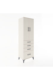 Hyperion Dolap Tek Raflı 4 Çekmeceli Tek Askılı 60x44x195 - S59M058V1B