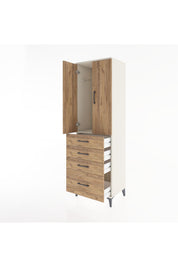 Hyperion Dolap Tek Raflı 4 Çekmeceli Tek Askılı 60x44x195 - S59M058V3B