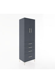 Hyperion Dolap Tek Raflı 4 Çekmeceli Tek Askılı 60x44x195 - S59M058V5B