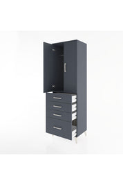 Hyperion Dolap Tek Raflı 4 Çekmeceli Tek Askılı 60x44x195 - S59M058V5B