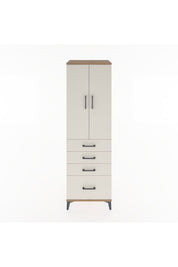 Hyperion Dolap Tek Raflı 4 Çekmeceli Tek Askılı 60x44x195 - S59M058V7B