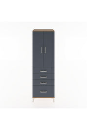Hyperion Dolap Tek Raflı 4 Çekmeceli Tek Askılı 60x44x195 - S59M058V8B