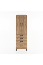 Hyperion Dolap Tek Raflı 4 Çekmeceli Tek Askılı 60x44x195 - S59M058V9B