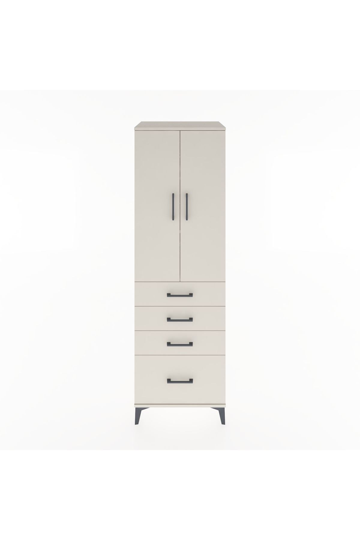 Hyperion Dolap 3 Raflı 4 Çekmeceli 2 Kapaklı 60x44x195 - S59M059V1B