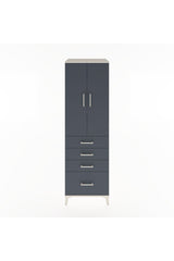 Hyperion Dolap 3 Raflı 4 Çekmeceli 2 Kapaklı 60x44x195