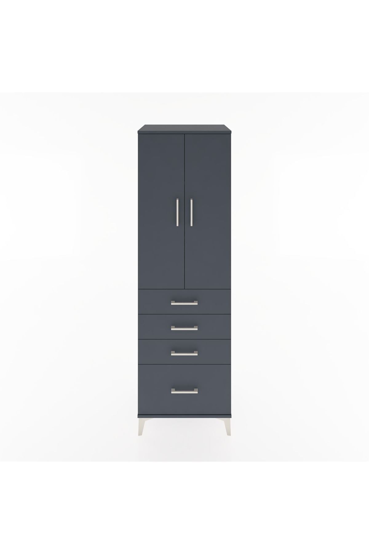 Hyperion Dolap 3 Raflı 4 Çekmeceli 2 Kapaklı 60x44x195 - S59M059V5B