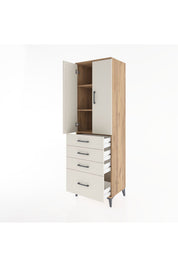 Hyperion Dolap 3 Raflı 4 Çekmeceli 2 Kapaklı 60x44x195 - S59M059V7B