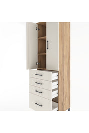 Hyperion Dolap 3 Raflı 4 Çekmeceli 2 Kapaklı 60x44x195 - S59M059V7B