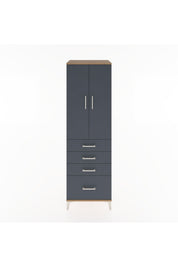 Hyperion Dolap 3 Raflı 4 Çekmeceli 2 Kapaklı 60x44x195 - S59M059V8B