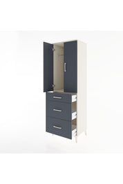 Hyperion Dolap Tek Raflı 3 Çekmeceli Tek Askılı 60x44x195 - S59M060V2B