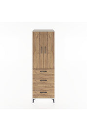 Hyperion Dolap Tek Raflı 3 Çekmeceli Tek Askılı 60x44x195 - S59M060V3B