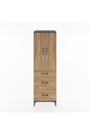 Hyperion Dolap Tek Raflı 3 Çekmeceli Tek Askılı 60x44x195 - S59M060V6B