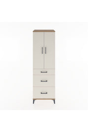 Hyperion Dolap Tek Raflı 3 Çekmeceli Tek Askılı 60x44x195 - S59M060V7B