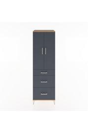 Hyperion Dolap Tek Raflı 3 Çekmeceli Tek Askılı 60x44x195 - S59M060V8B