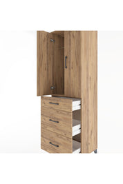 Hyperion Dolap Tek Raflı 3 Çekmeceli Tek Askılı 60x44x195 - S59M060V9B