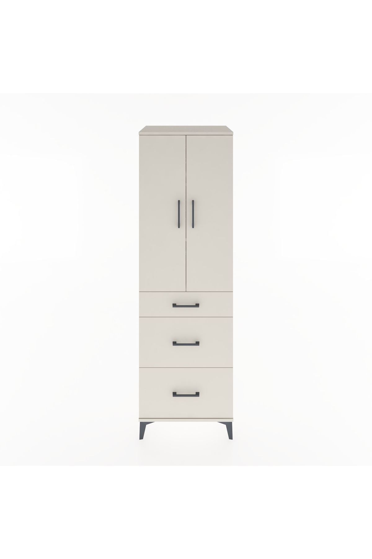 Hyperion Dolap 3 Raflı 3 Çekmeceli 2 Kapaklı 60x44x195 - S59M061V1B