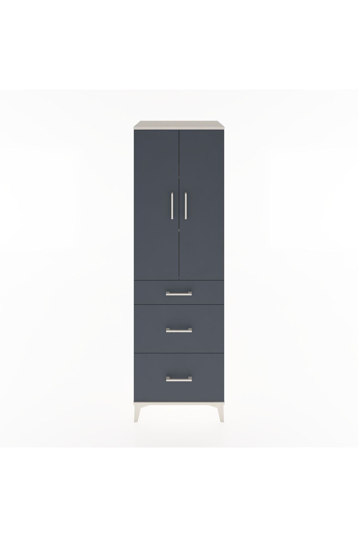 Hyperion Dolap 3 Raflı 3 Çekmeceli 2 Kapaklı 60x44x195 - S59M061V2B