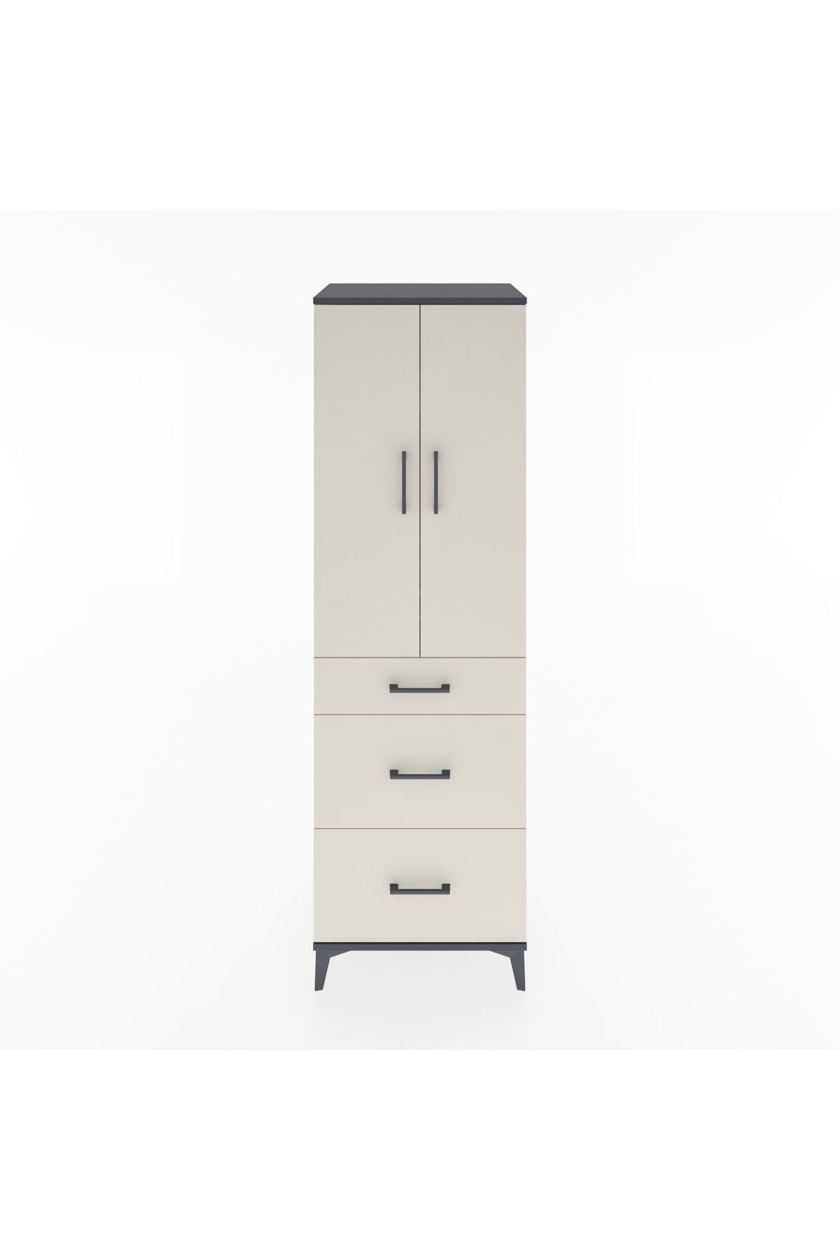 Hyperion Dolap 3 Raflı 3 Çekmeceli 2 Kapaklı 60x44x195 - S59M061V4B