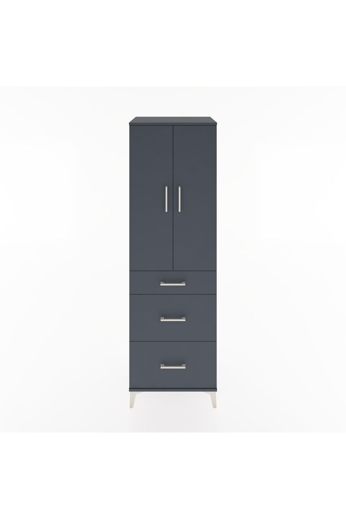 Hyperion Dolap 3 Raflı 3 Çekmeceli 2 Kapaklı 60x44x195 - S59M061V5B