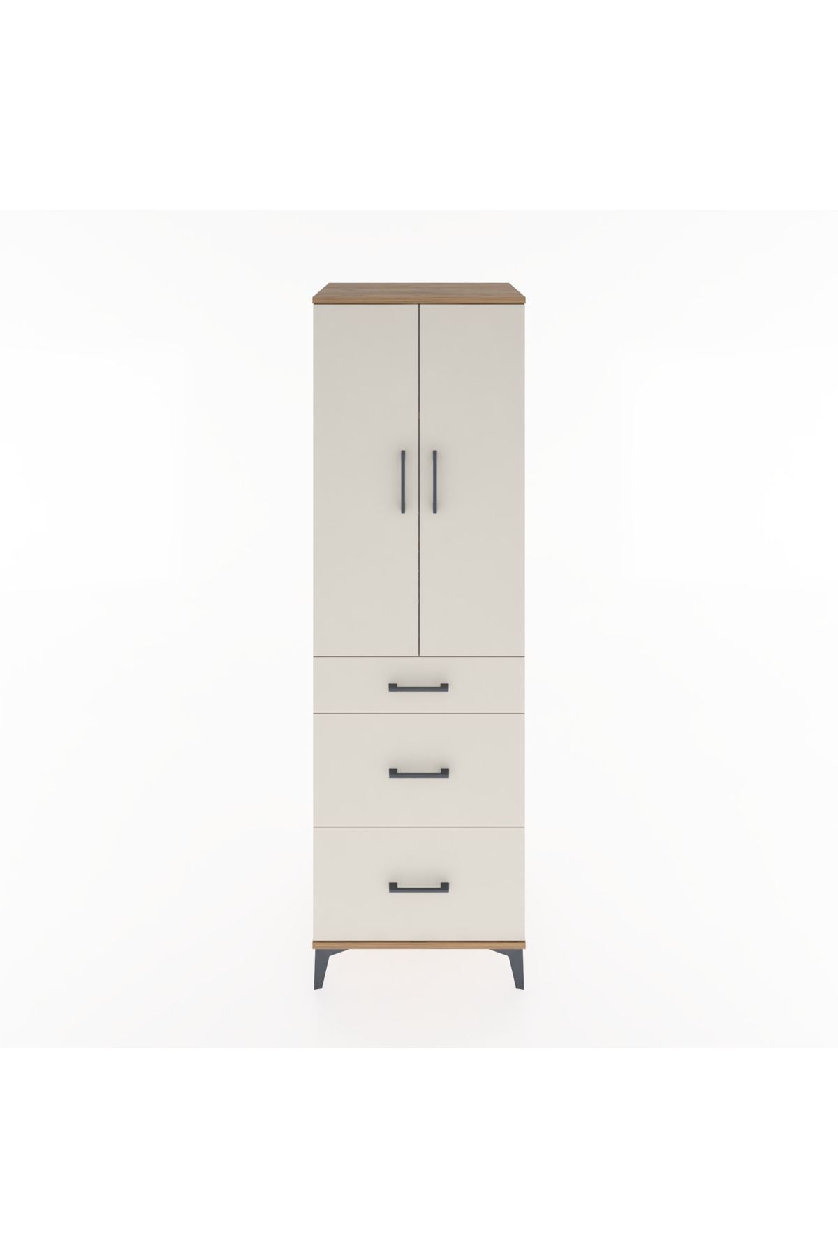 Hyperion Dolap 3 Raflı 3 Çekmeceli 2 Kapaklı 60x44x195 - S59M061V7B