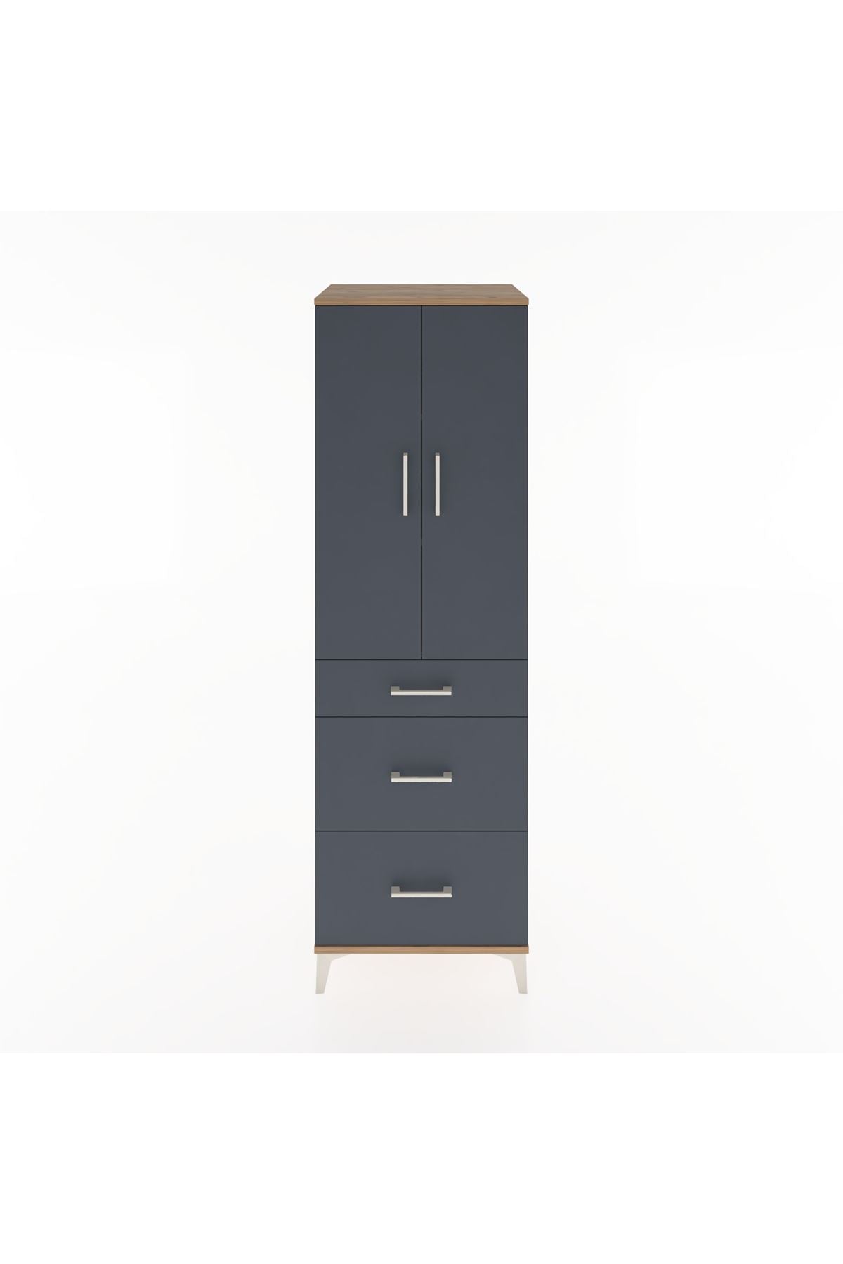 Hyperion Dolap 3 Raflı 3 Çekmeceli 2 Kapaklı 60x44x195 - S59M061V8B