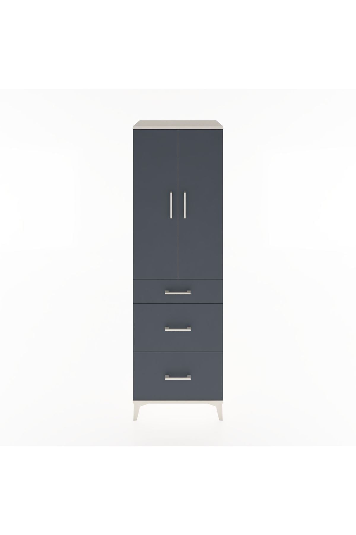 Hyperion Dolap Tek Raflı 3 Çekmeceli Tek Askılı 60x44x195 - S59M062V2B