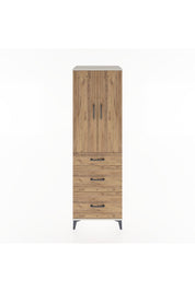 Hyperion Dolap Tek Raflı 3 Çekmeceli Tek Askılı 60x44x195 - S59M062V3B