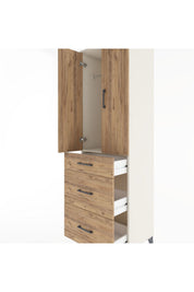 Hyperion Dolap Tek Raflı 3 Çekmeceli Tek Askılı 60x44x195 - S59M062V3B