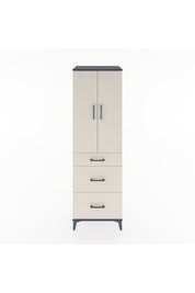 Hyperion Dolap Tek Raflı 3 Çekmeceli Tek Askılı 60x44x195 - S59M062V4B