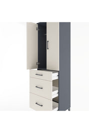 Hyperion Dolap Tek Raflı 3 Çekmeceli Tek Askılı 60x44x195 - S59M062V4B