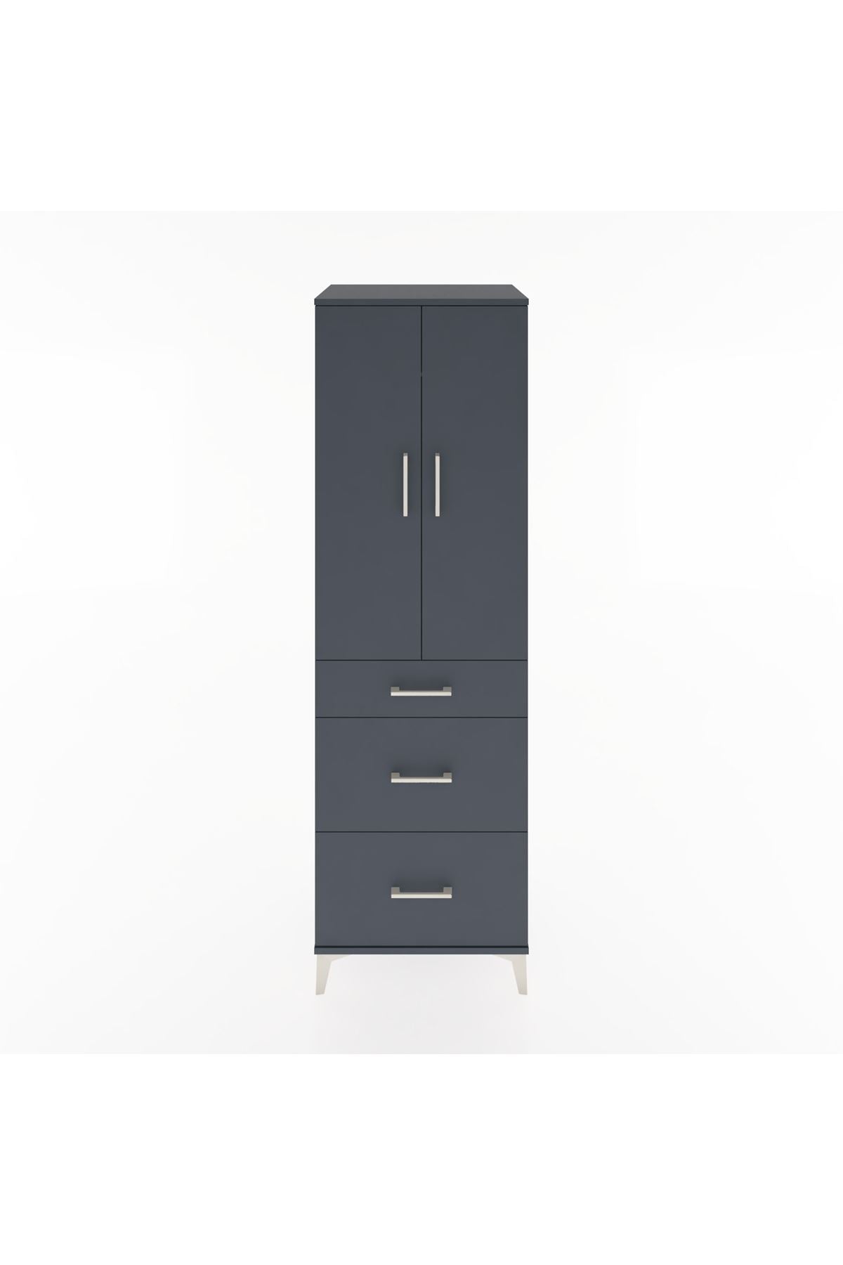 Hyperion Dolap Tek Raflı 3 Çekmeceli Tek Askılı 60x44x195 - S59M062V5B
