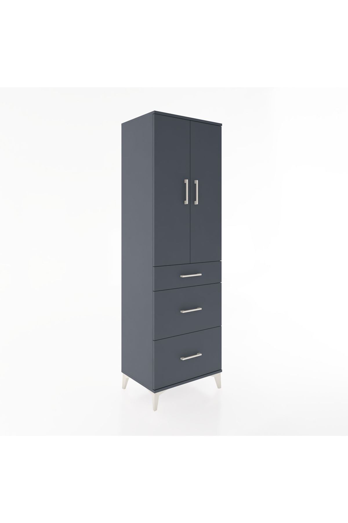 Hyperion Dolap Tek Raflı 3 Çekmeceli Tek Askılı 60x44x195 - S59M062V5B