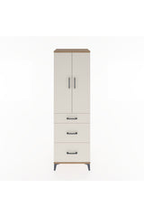Hyperion Dolap Tek Raflı 3 Çekmeceli Tek Askılı 60x44x195