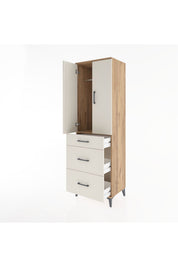 Hyperion Dolap Tek Raflı 3 Çekmeceli Tek Askılı 60x44x195 - S59M062V7B