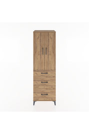 Hyperion Dolap Tek Raflı 3 Çekmeceli Tek Askılı 60x44x195 - S59M062V9B