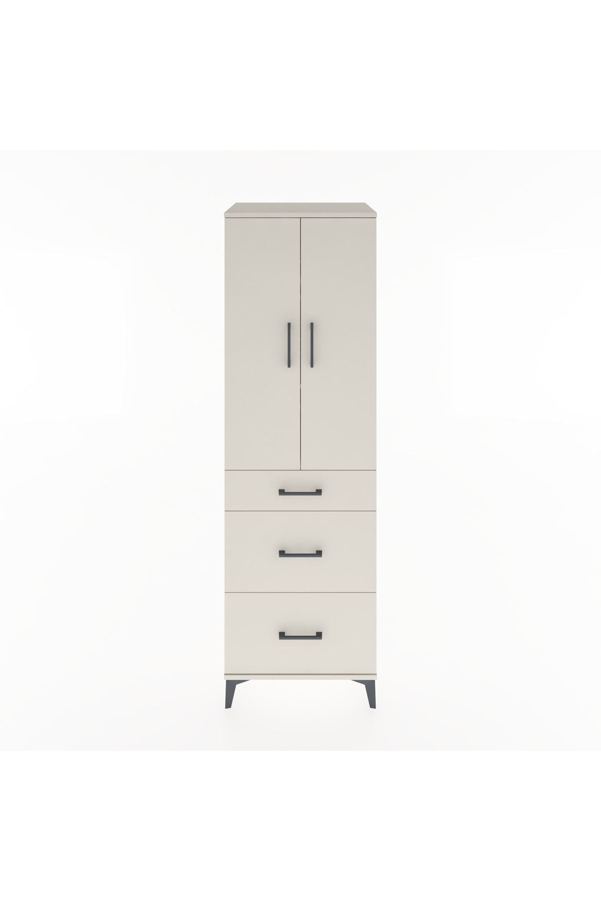 Hyperion Dolap 3 Raflı 3 Çekmeceli 2 Kapaklı 60x44x195 - S59M063V1B