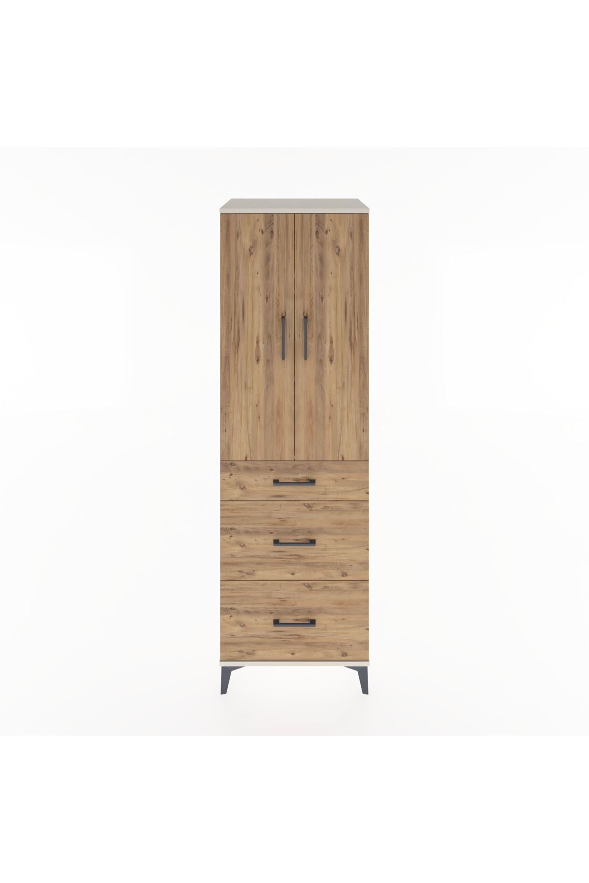 Hyperion Dolap 3 Raflı 3 Çekmeceli 2 Kapaklı 60x44x195 - S59M063V3B