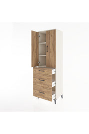 Hyperion Dolap 3 Raflı 3 Çekmeceli 2 Kapaklı 60x44x195 - S59M063V3B