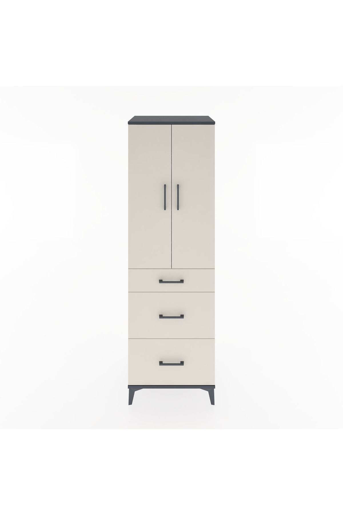 Hyperion Dolap 3 Raflı 3 Çekmeceli 2 Kapaklı 60x44x195 - S59M063V4B