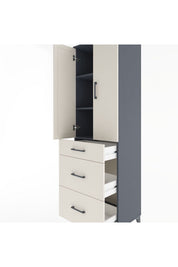 Hyperion Dolap 3 Raflı 3 Çekmeceli 2 Kapaklı 60x44x195 - S59M063V4B