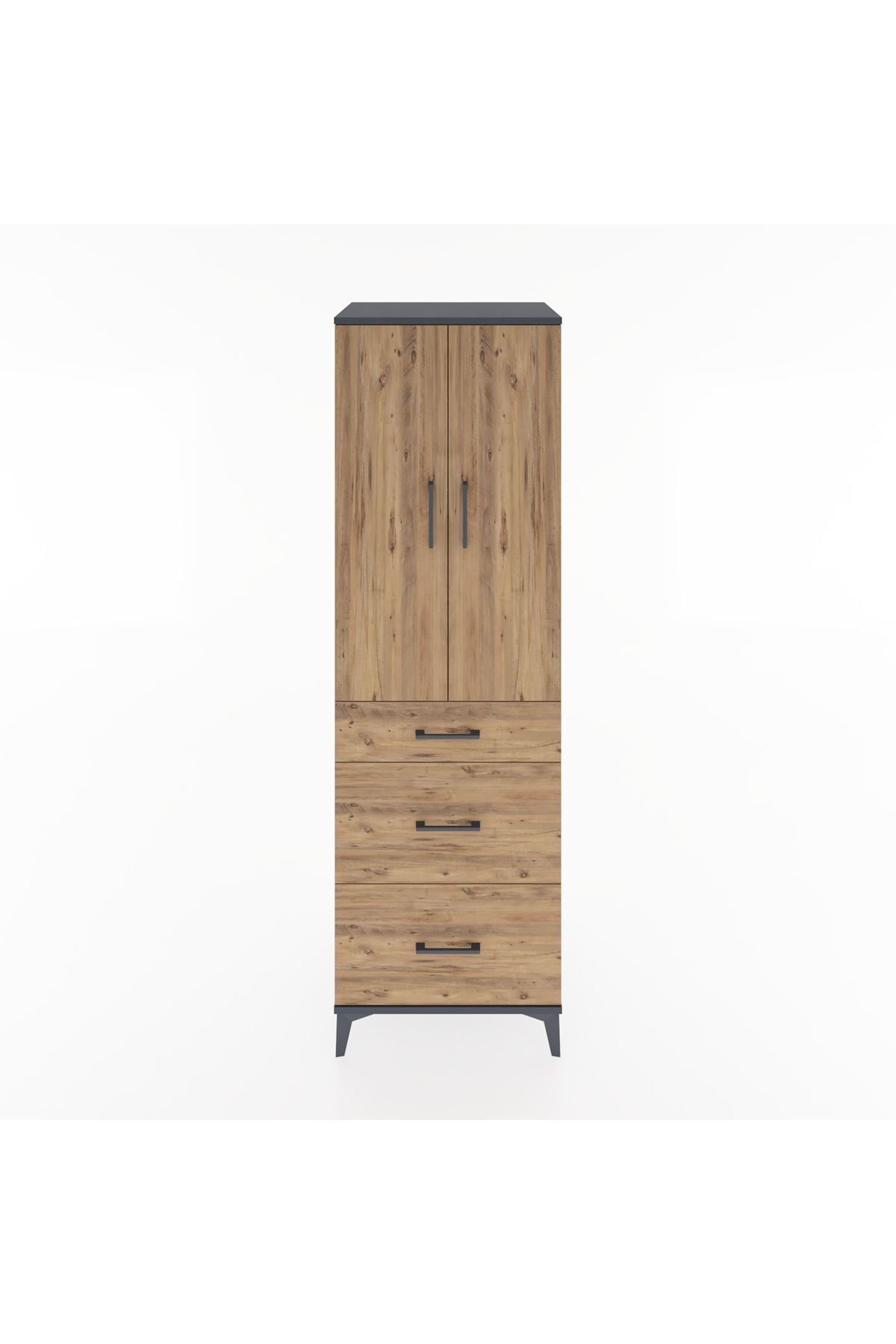 Hyperion Dolap 3 Raflı 3 Çekmeceli 2 Kapaklı 60x44x195 - S59M063V6B