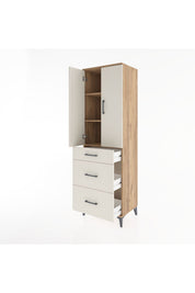 Hyperion Dolap 3 Raflı 3 Çekmeceli 2 Kapaklı 60x44x195 - S59M063V7B