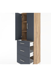 Hyperion Dolap 3 Raflı 3 Çekmeceli 2 Kapaklı 60x44x195 - S59M063V8B