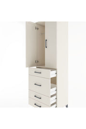 Hyperion Dolap Tek Raflı 4 Çekmeceli Tek Askılı 60x44x195 - S59M064V1B