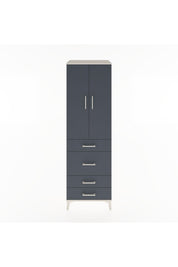 Hyperion Dolap Tek Raflı 4 Çekmeceli Tek Askılı 60x44x195 - S59M064V2B