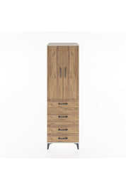 Hyperion Dolap Tek Raflı 4 Çekmeceli Tek Askılı 60x44x195 - S59M064V3B