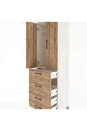 Hyperion Dolap Tek Raflı 4 Çekmeceli Tek Askılı 60x44x195 - S59M064V3B