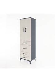 Hyperion Dolap Tek Raflı 4 Çekmeceli Tek Askılı 60x44x195 - S59M064V4B
