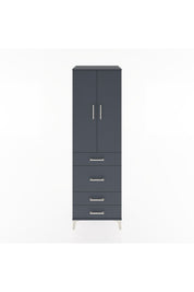 Hyperion Dolap Tek Raflı 4 Çekmeceli Tek Askılı 60x44x195 - S59M064V5B